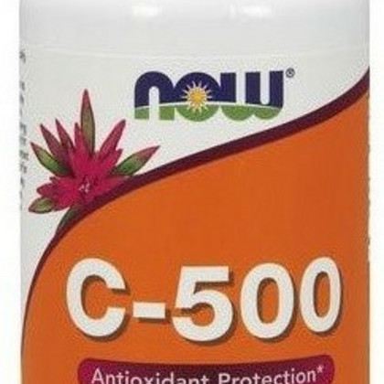 NOW Vitamin C-500 WITH ROSE HIPS, 100 таб