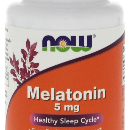NOW Melatonin 5 мг, 60 капс.